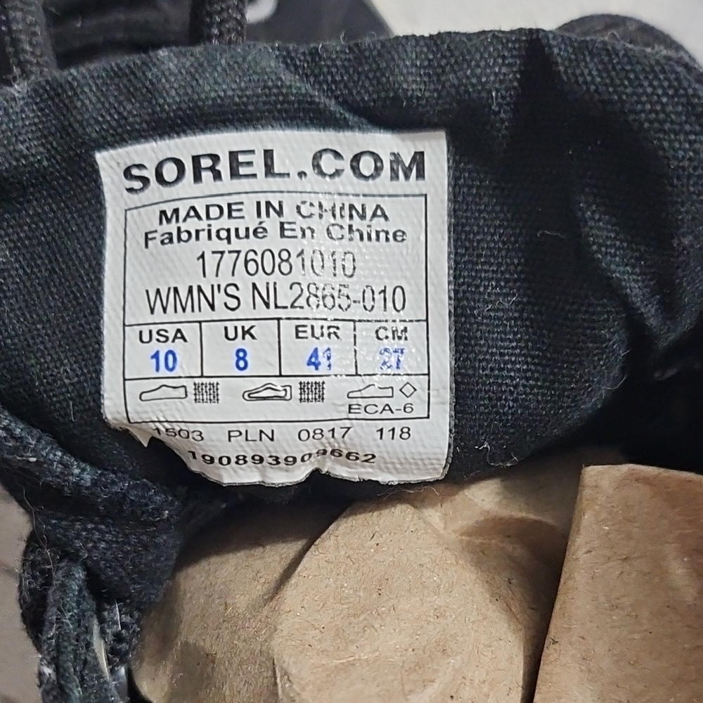 Sorel Women's Black Lace-Up High-Tops - Picture 9 of 9